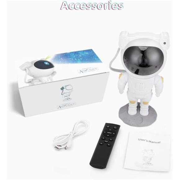 Galaxy Projector, Tiktok Astronaut Nebula Night Lights, Remote Control Timing - Picture 2 of 6